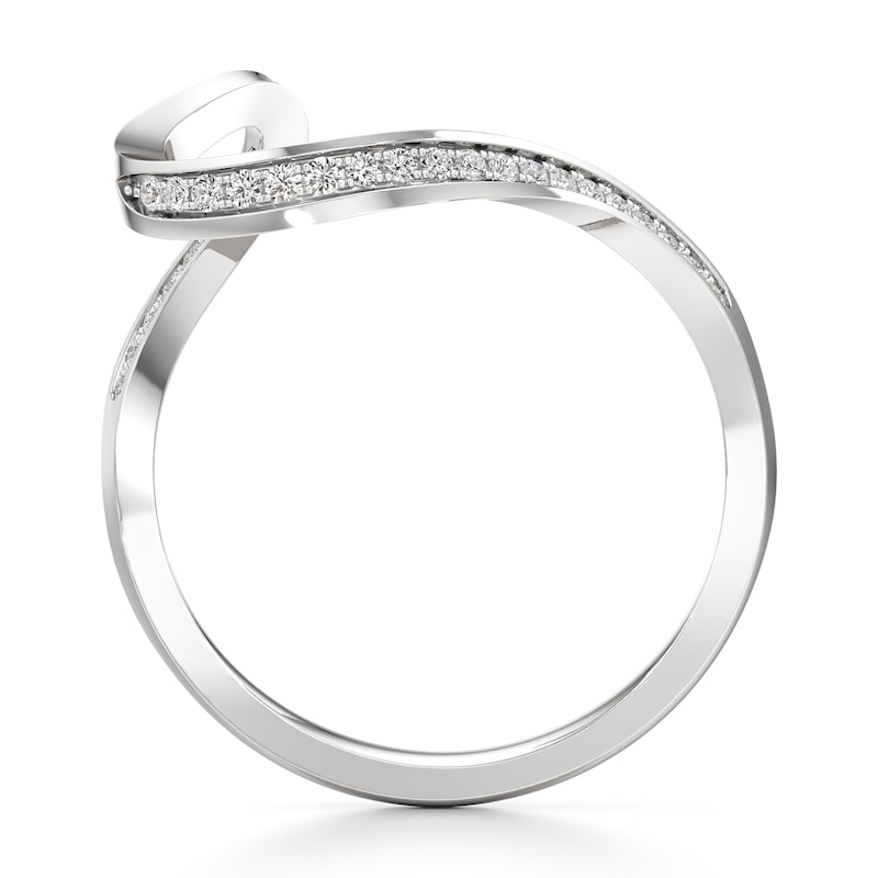 Main Image 2 of J'Lure Lab-Grown Diamond Contour Wedding Band 1/6 ct tw 18K White Gold