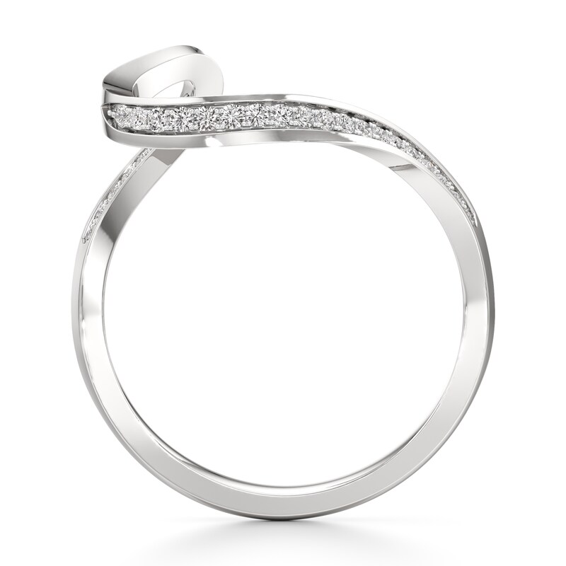 Main Image 2 of J'Lure Lab-Grown Diamond Contour Wedding Band 1/6 ct tw 18K White Gold