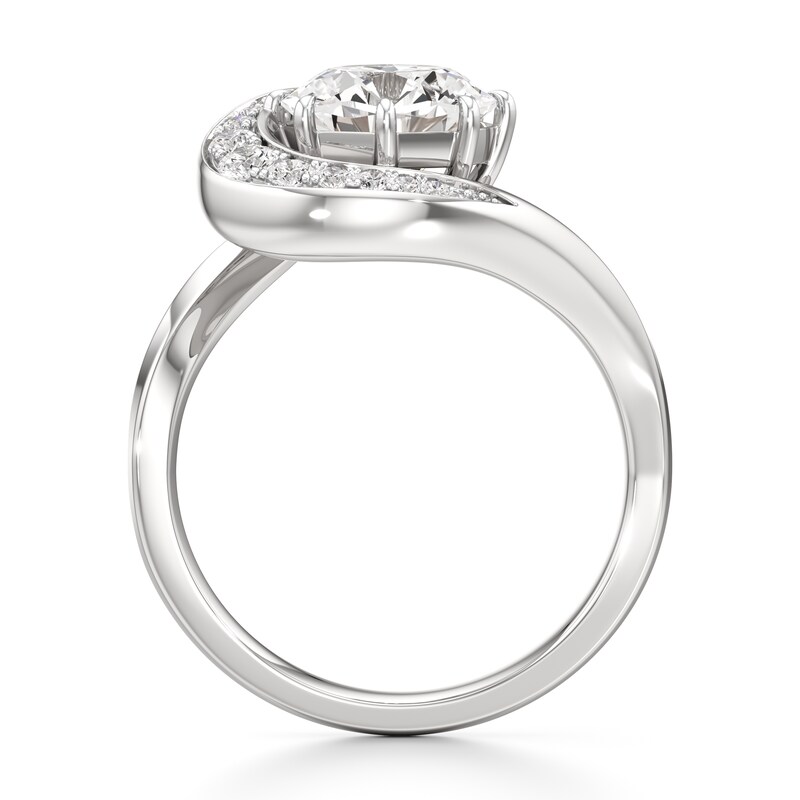 Main Image 2 of J'Lure Octagon Brilliant-Cut Lab-Grown Diamond Engagement Ring 2 ct tw 18K White Gold