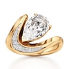 Thumbnail Image 1 of J'Lure Pear Step-Cut Lab-Created Diamond Engagement Ring 3 ct tw 18K Yellow Gold