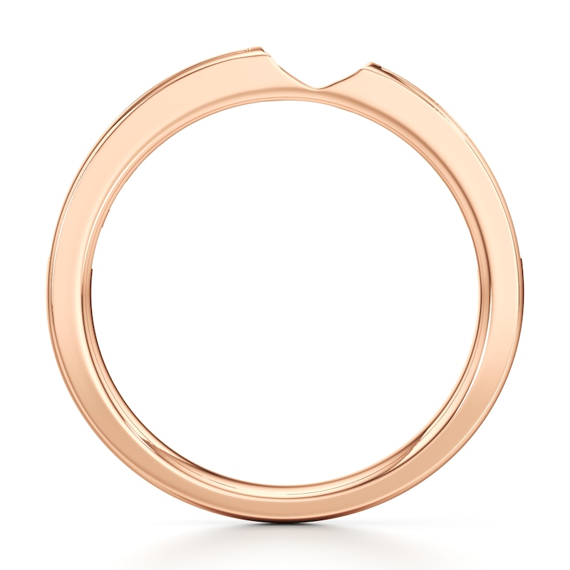 Main Image 2 of J'Lure Baguette-Cut Lab-Grown Diamond Contour Wedding Band 3/8 ct tw 18K Rose Gold