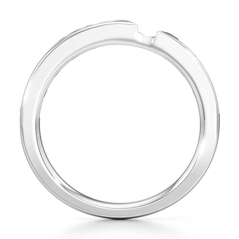Main Image 2 of J'Lure Baguette-Cut Lab-Grown Diamond Contour Wedding Band 1/3 ct tw 18K White Gold