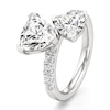 Thumbnail Image 4 of J'Lure Trillion Curved Brilliant-Cut Two-Stone Lab-Grown Diamond Engagement Ring 3-3/8 ct tw 18K White Gold