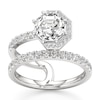 Thumbnail Image 1 of J'Lure Octagon Step-Cut Lab-Grown Diamond Spiral Engagement Ring 2-1/2 ct tw 18K White Gold