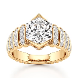 J'Lure Hexagon Brilliant-Cut Lab-Grown Diamond Engagement Ring 3-1/2 ct tw 18K Yellow Gold