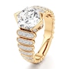 Thumbnail Image 4 of J'Lure Hexagon Brilliant-Cut Lab-Grown Diamond Engagement Ring 3-1/2 ct tw 18K Yellow Gold