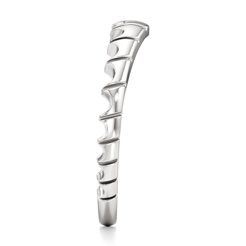 Main Image 3 of J'Lure Contour Wedding Band 18K White Gold