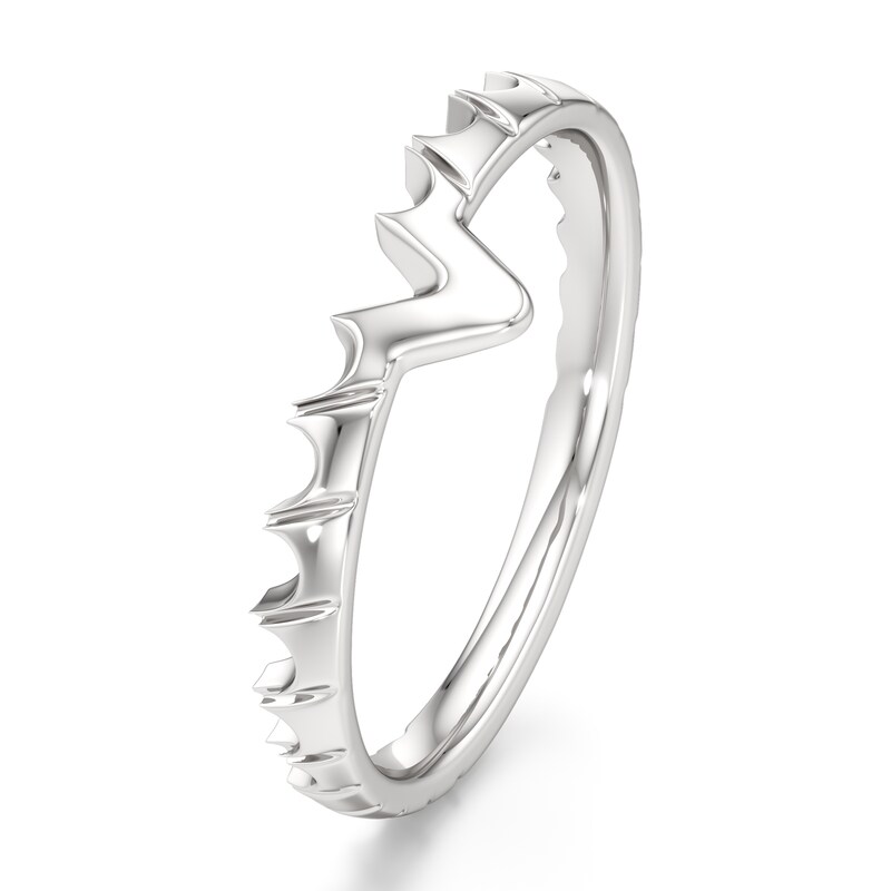 Main Image 4 of J'Lure Contour Wedding Band 18K White Gold