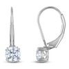 Thumbnail Image 1 of Round-Cut Lab-Grown Diamond Solitaire Drop Earrings 1/2 ct tw 14K White Gold (SI2/F)