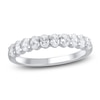 Thumbnail Image 1 of Oval-Cut Lab-Created Diamond Anniversary Ring 1 ct tw 14K White Gold
