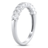Thumbnail Image 2 of Oval-Cut Lab-Created Diamond Anniversary Ring 1 ct tw 14K White Gold