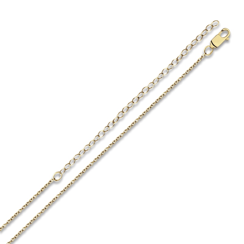 Main Image 3 of Diamond Accent Script Nameplate Necklace 24K Yellow Gold-Plated Sterling Silver 18"