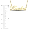 Thumbnail Image 4 of Diamond Accent Script Nameplate Necklace 24K Yellow Gold-Plated Sterling Silver 18"