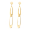 Thumbnail Image 1 of Italia D'Oro Tapered Oval Drop Earrings 14K Yellow Gold