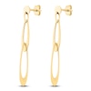 Thumbnail Image 3 of Italia D'Oro Tapered Oval Drop Earrings 14K Yellow Gold