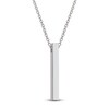 Thumbnail Image 2 of Engravable Stick Necklace 10K White Gold 20"