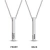 Thumbnail Image 3 of Engravable Stick Necklace 10K White Gold 20"