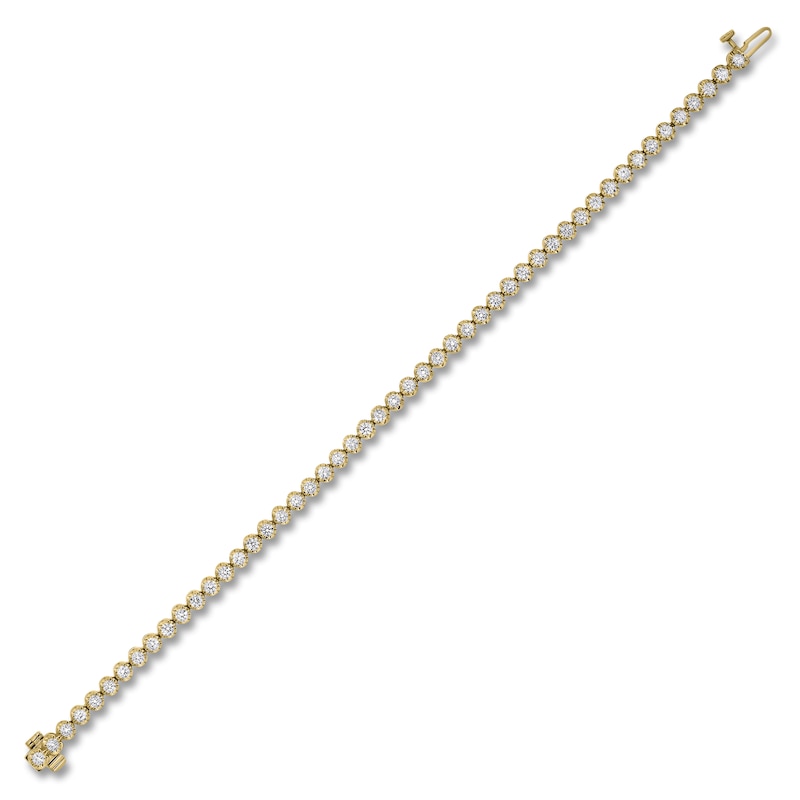 Main Image 2 of Blue Nile X Jared Diamond Tennis Bracelet 3 ct tw 14K Yellow Gold 7"