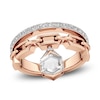 Thumbnail Image 1 of J'Lure Hexagon Portrait-Cut Lab-Grown Diamond Chain Link Ring 1 ct tw 14K Rose Gold