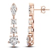 Thumbnail Image 1 of J'Lure Multi-Shape Lab-Grown Diamond Drop Earrings 4 ct tw 14K Rose Gold