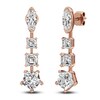 Thumbnail Image 2 of J'Lure Multi-Shape Lab-Grown Diamond Drop Earrings 4 ct tw 14K Rose Gold