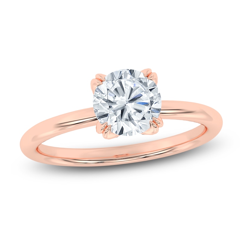 Main Image 1 of Round-Cut Diamond Solitaire Engagement Ring 1-1/2 ct tw 14K Rose Gold (I2/I)