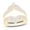 Thumbnail Image 1 of Marquise & Round-Cut Lab-Grown Diamond Enhancer Ring 1-1/3 ct tw 14K Yellow Gold