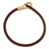 Thumbnail Image 2 of 1933 by Esquire Men's Natural White Topaz & Leather Loop Bracelet 14K Yellow Ion-Plated Sterling Silver 8.5"