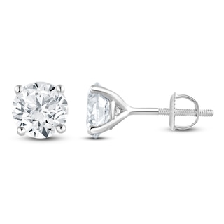 Round-Cut Lab-Grown Diamond Solitaire Stud Earrings 3 ct tw 14K White Gold (SI2/F)