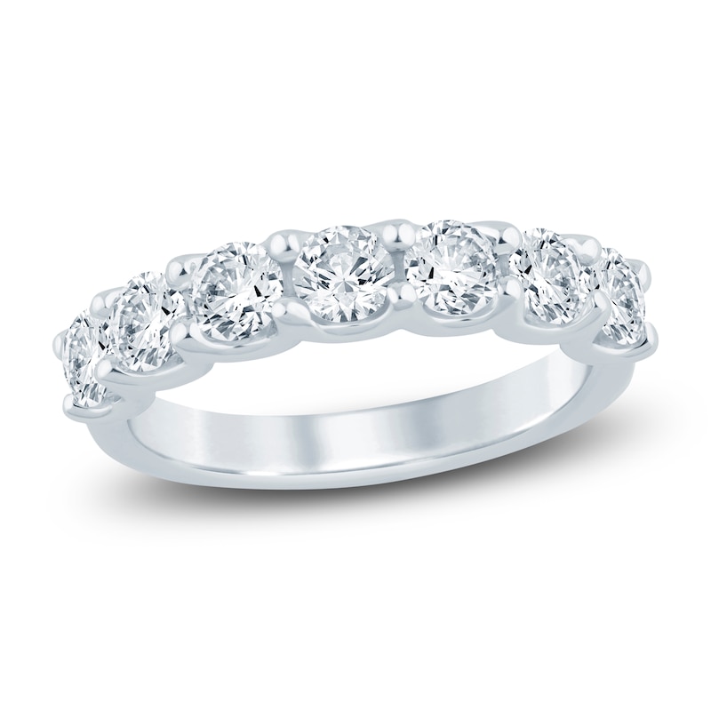 Main Image 1 of Lab-Grown Diamond Seven-Stone Anniversary Ring 1 1/2 ct tw 14K White Gold