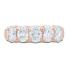 Thumbnail Image 3 of Oval-Cut Lab-Grown Diamond Five-Stone Anniversary Ring 2 ct tw 14K Rose Gold