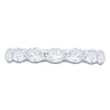 Thumbnail Image 3 of Oval-Cut Lab-Grown Diamond Anniversary Ring 2 ct tw 14K White Gold