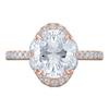 Thumbnail Image 3 of Vera Wang VOW Oval-Cut Lab-Grown Diamond Halo Engagement Ring 3 ct tw 14K Rose Gold