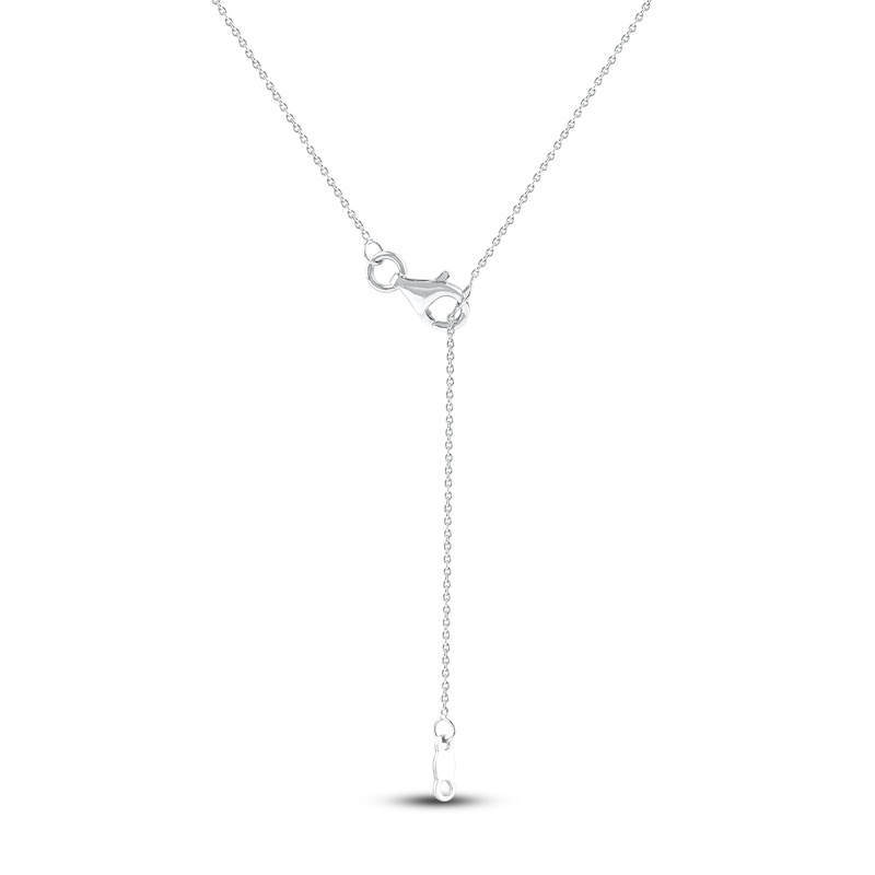 Main Image 5 of Rectangle-Cut Natural Aquamarine Pendant Necklace 1/8 ct tw 14K White Gold
