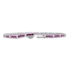 Thumbnail Image 2 of Lab-Created Ruby & White Lab-Created Sapphire Line Bracelet Sterling Silver 7.5"