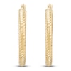 Thumbnail Image 3 of Diamond-Cut Hoop Earrings 14K Yellow Gold 20mm
