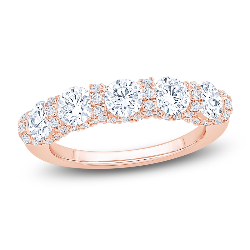Main Image 1 of Certified Diamond Anniversary Ring 2 ct tw 18K Rose Gold
