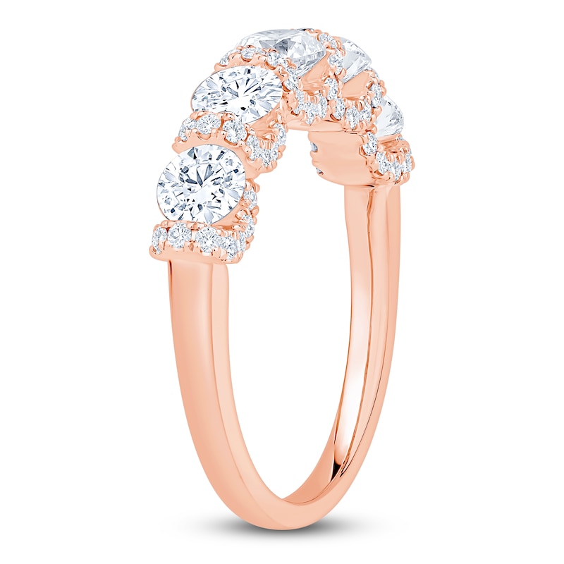 Main Image 2 of Certified Diamond Anniversary Ring 2 ct tw 18K Rose Gold