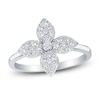 Thumbnail Image 1 of Multi-Diamond Pavé Flower Ring 3/8 ct tw 10K White Gold