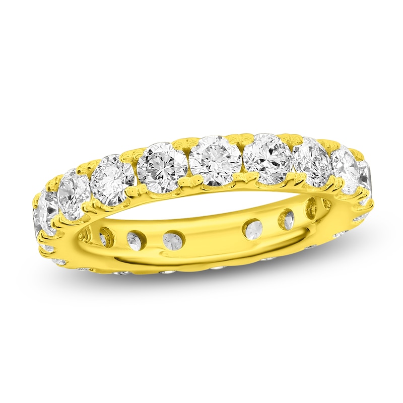 Main Image 1 of Lab-Grown Diamond Eternity Band 2-1/2 to 3-1/3 ct tw 14K Yellow Gold