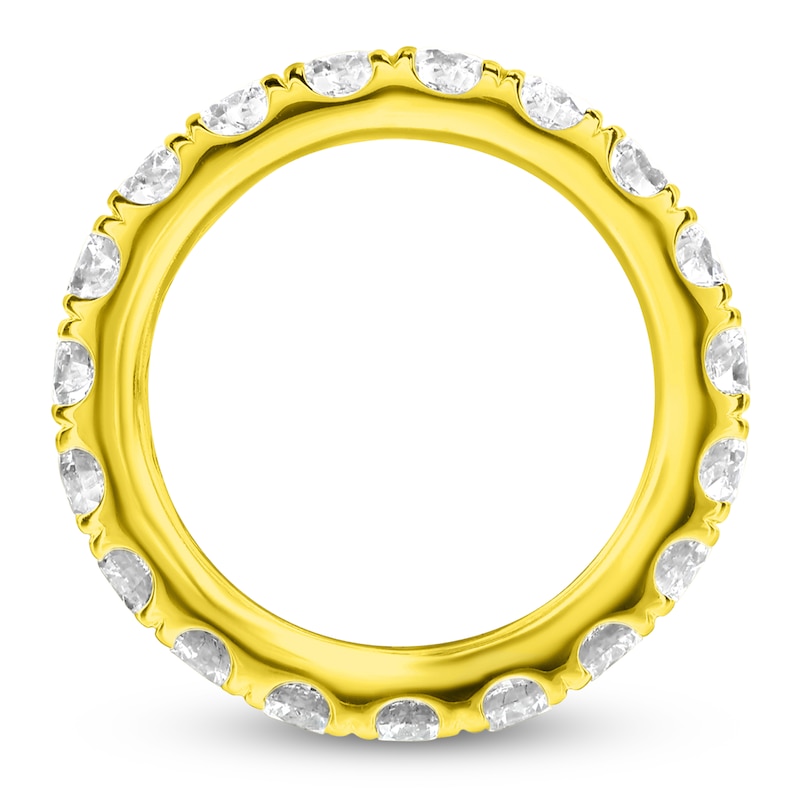 Main Image 2 of Lab-Grown Diamond Eternity Band 2-1/2 to 3-1/3 ct tw 14K Yellow Gold