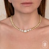 Thumbnail Image 4 of Shy ICON Lumeria Baguette & Round-Cut Multi-Diamond Necklace 1 ct tw ct tw 14K Yellow Gold 17"