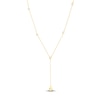Thumbnail Image 2 of Bezel-Set Diamond Station Y-Drop Necklace 3/8 ct tw 14K Yellow Gold 18"