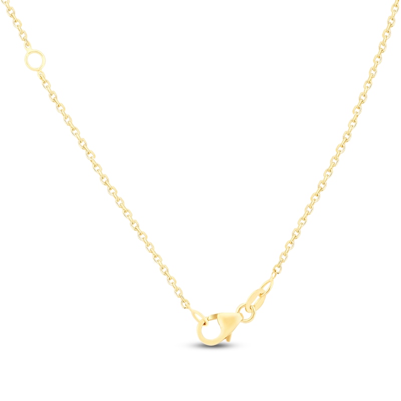 Main Image 3 of Bezel-Set Diamond Station Y-Drop Necklace 3/8 ct tw 14K Yellow Gold 18"