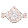 Thumbnail Image 3 of Brilliant Moments Certified Multi-Diamond Pear Halo Engagement Ring 1 ct tw 14K Rose Gold