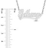 Thumbnail Image 4 of Diamond Accent Hearts Name Necklace Sterling Silver 18"