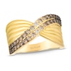 Thumbnail Image 1 of Le Vian Chocolate Ombré Diamond Two-Row Curve Ring 3/4 ct tw 14K Honey Gold