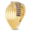 Thumbnail Image 3 of Le Vian Chocolate Ombré Diamond Two-Row Curve Ring 3/4 ct tw 14K Honey Gold