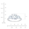 Thumbnail Image 4 of Cushion & Round-Cut Lab-Grown Diamond Three-Stone Engagement Ring 3 ct tw Platinum