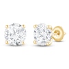 Thumbnail Image 2 of Round-Cut Lab-Grown Diamond Solitaire Stud Earrings 5 ct tw 14K Yellow Gold (SI2/F)